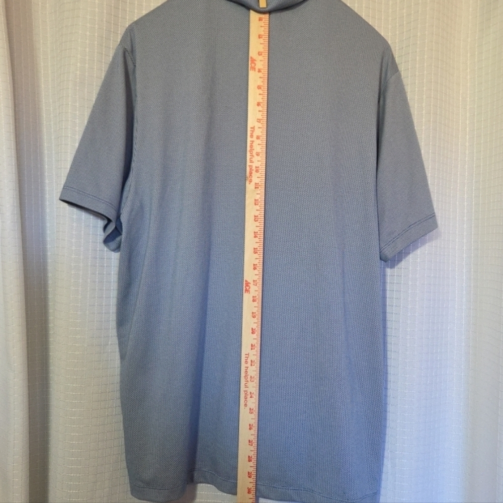 Perry Ellis Portfolio Polo Golf‎ Shirt Blue 100% Polyester Size XL - Picture 5 of 9